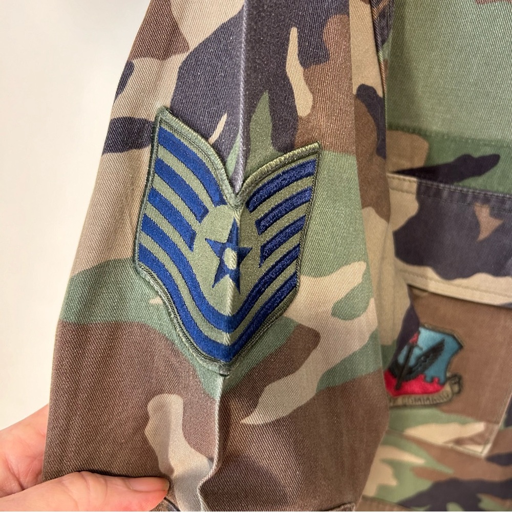 American Apparel Woodland Camouflage US Air Combat Command W/ Patches Size M - Picture 5 of 11